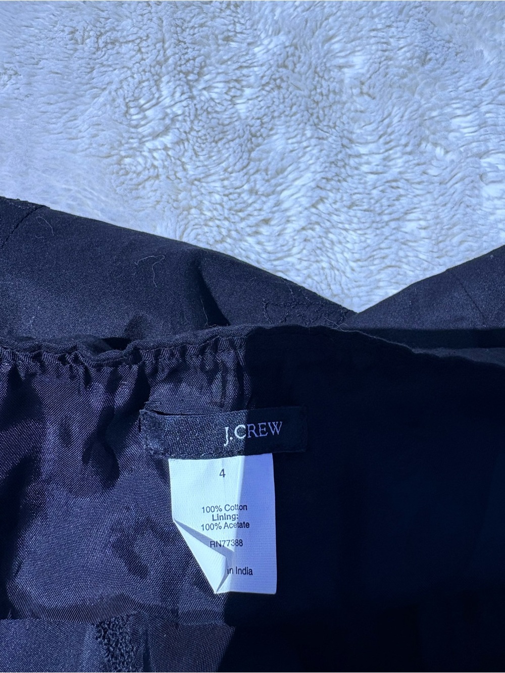 J.Crew Black Embroidered Floral Dress Size 4 | Romantic Minimalism 100% Cotton - Picture 12 of 15